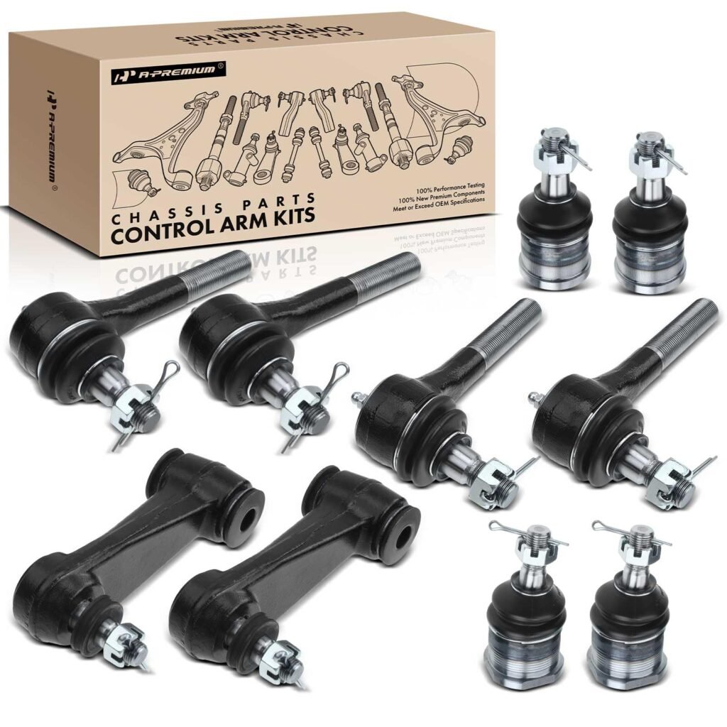 A-Premium 10Pcs Front Suspension Kit, Upper Lower Ball Joint Inner Outer Tie Rod End Idler Arm, Compatible with Dodge Ram 1500/2500/3500 Van, B100/150/200/250/300/350, Plymouth PB100/150/200/250/300