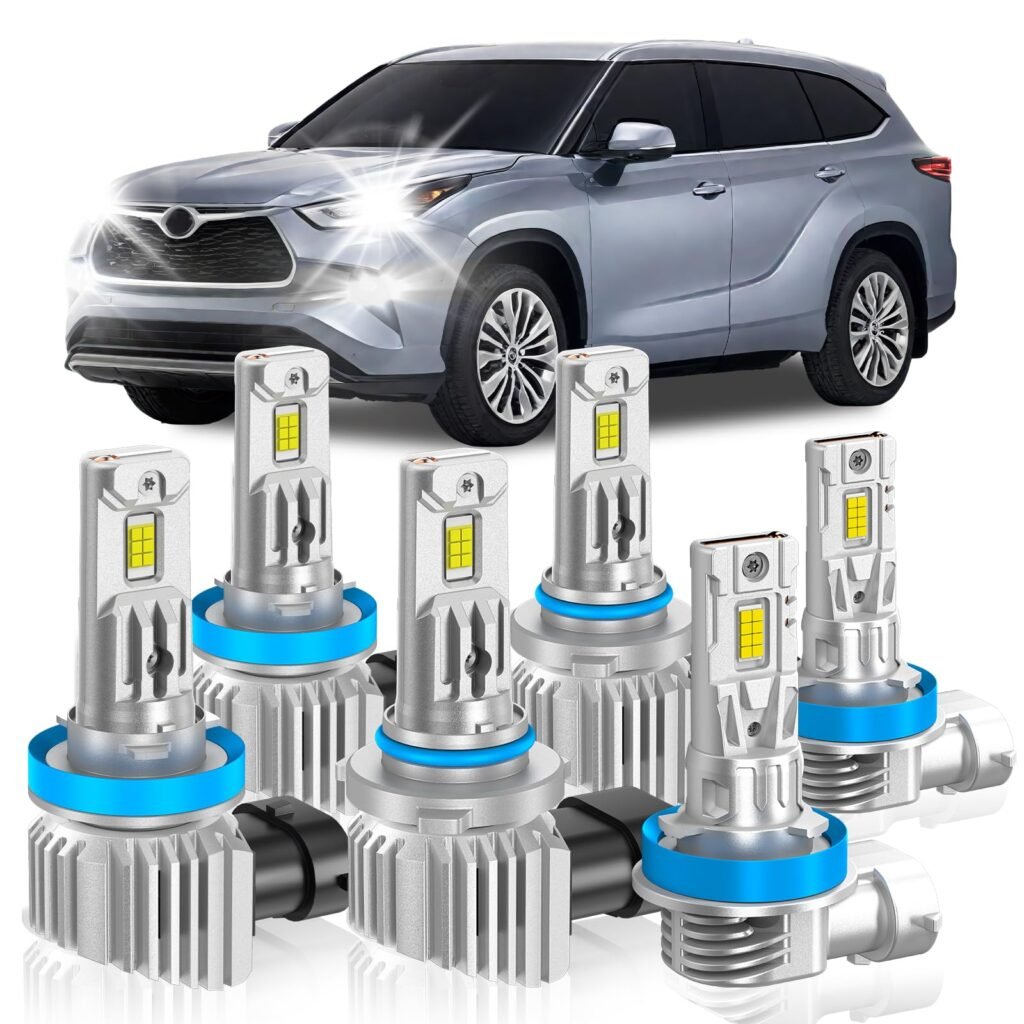 GQWISCL Hi-Lo Fog Light Bulbs Combo Fit for Toyota Highlander 2014-2022