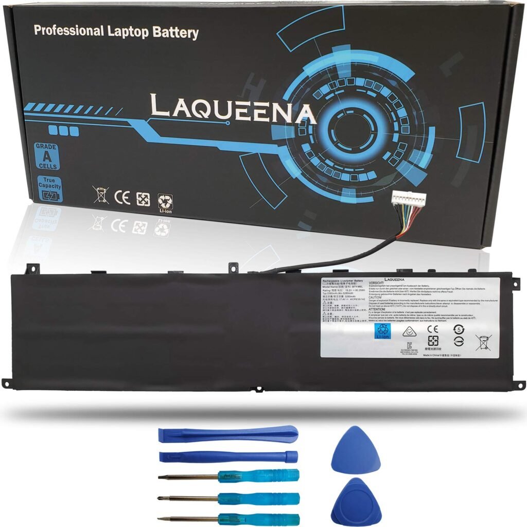 BTY-M6L Laptop Replacement Battery for MSI GS65 Stealth Thin 8RF 8RE 9RE PS42 8RB P65 Creator 8RD 8RE MS-16Q2 MS-16Q3 PS63 Modern 8RC GS75 8SG Series MS-16Q2 MS-16Q21 15.2V 80.25WH 6-Cell