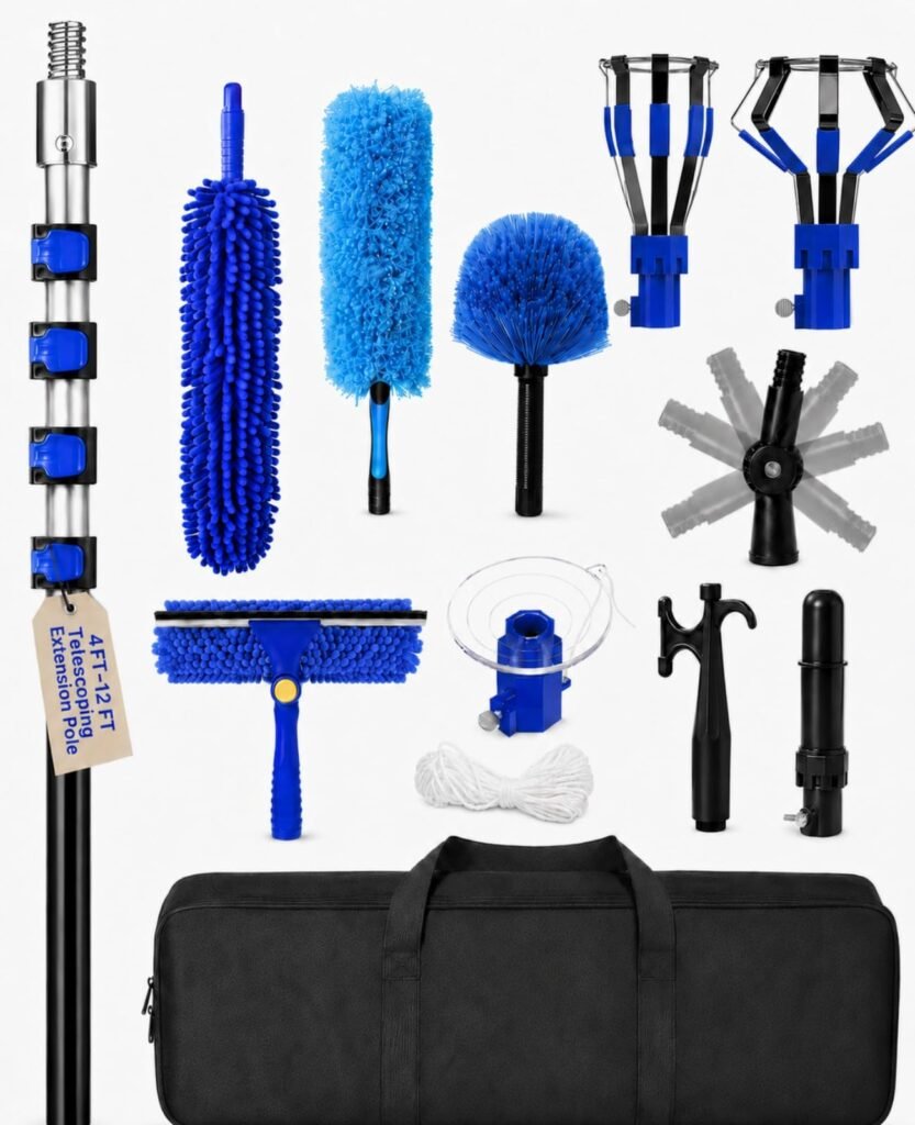 SAMGL Ceiling Fan Duster with 12 FT Telescoping Pole