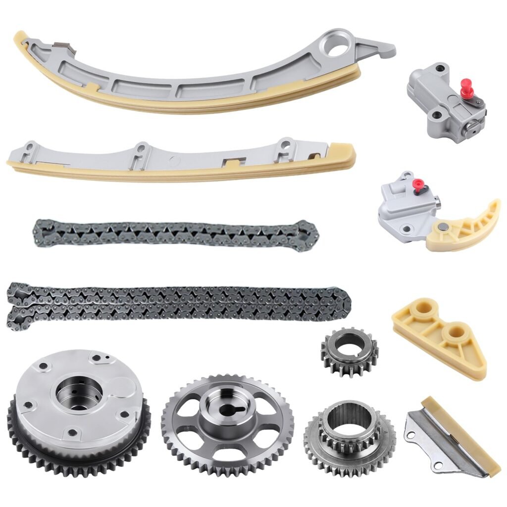 Autoexact 14510R40A01 Engine Timing Chain Kit w/Camshaft Adjuster & VVT Gear, Timing Chain Set Replacement Part Fit for 2008-2015 2.4L Honda Accord Crosstour CR-V