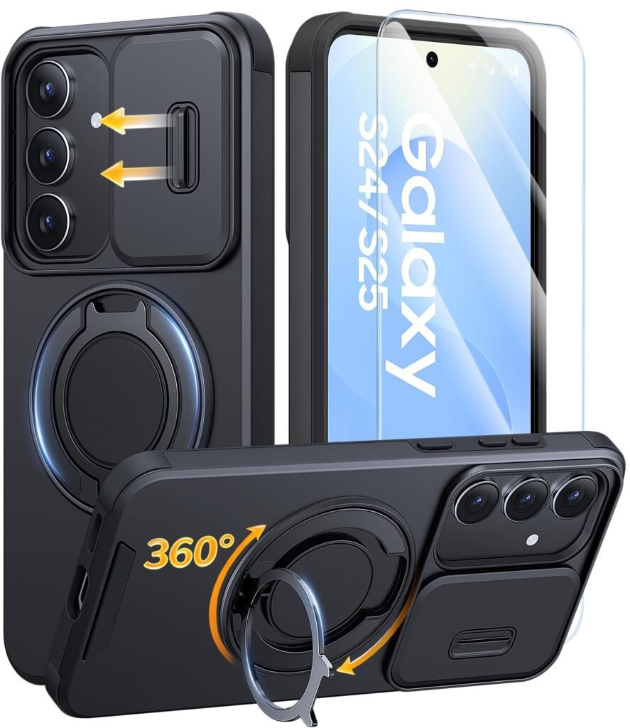 JAME Samsung Galaxy S24/S25 Case with Ring Stand