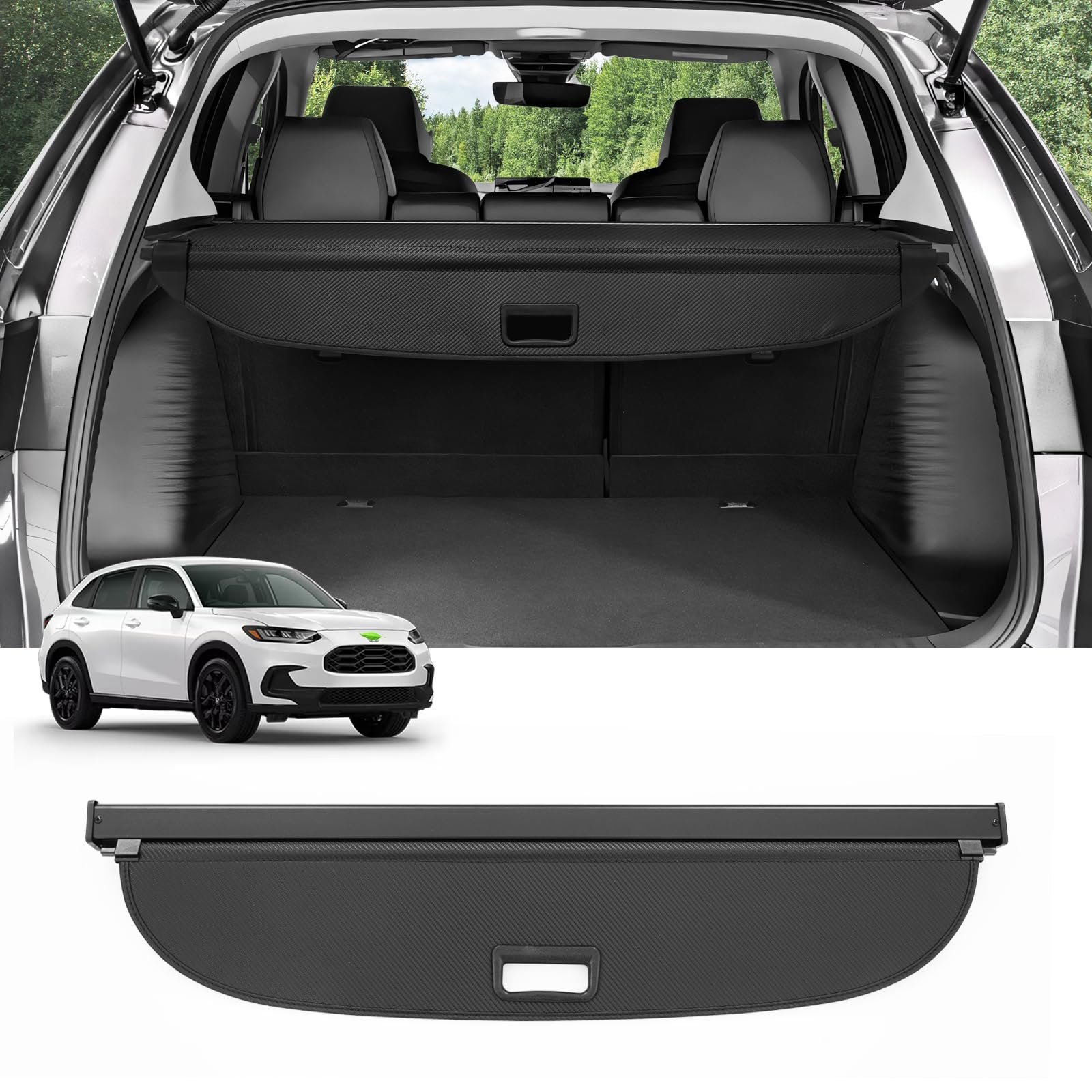 Autorder Cargo Cover for 2023-2025 Honda HR-V HRV Accessories Upgraded Trunk Cover Carbon Fiber Retractable Security Shield Shade?Not for Sport?
