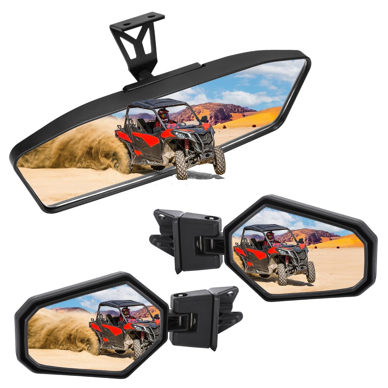 KEMIMOTO Side Center Mirrors Compatible with Commander Maverick Trail Sport