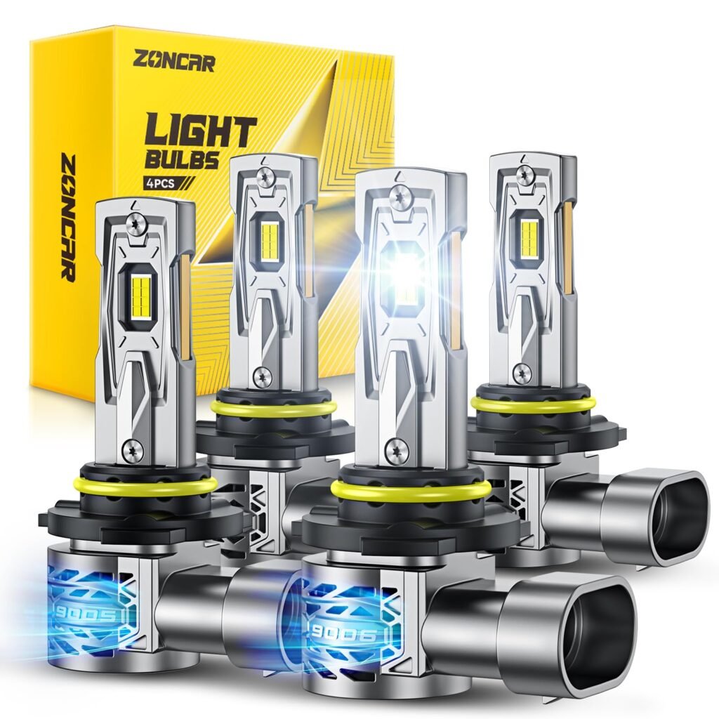 ZonCar 9006/HB4 9005/HB3 LED Bulb Combo - 4 Pack