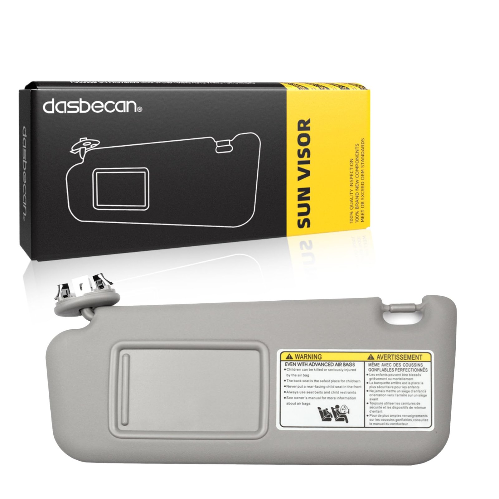 Dasbecan Driver Side Sun Visor for Toyota RAV4 2006-2013