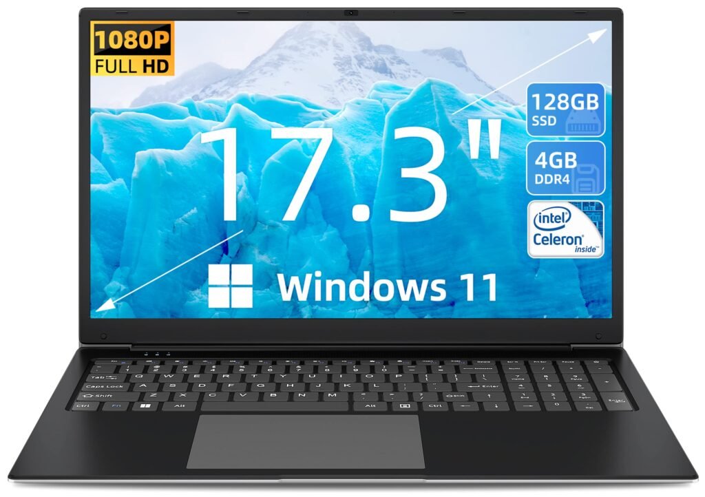 **** FOR PARTS ONLY**** SGIN 17 Inch Laptop, 4GB RAM 128GB SSD Computer, Windows 11 Laptops with IPS Display, Intel Celeron N4020 Dual-Core Processor(Up to 2.8GHz), Mini HDMI, Webcam, Dual Wi-Fi, 512GB Expansion