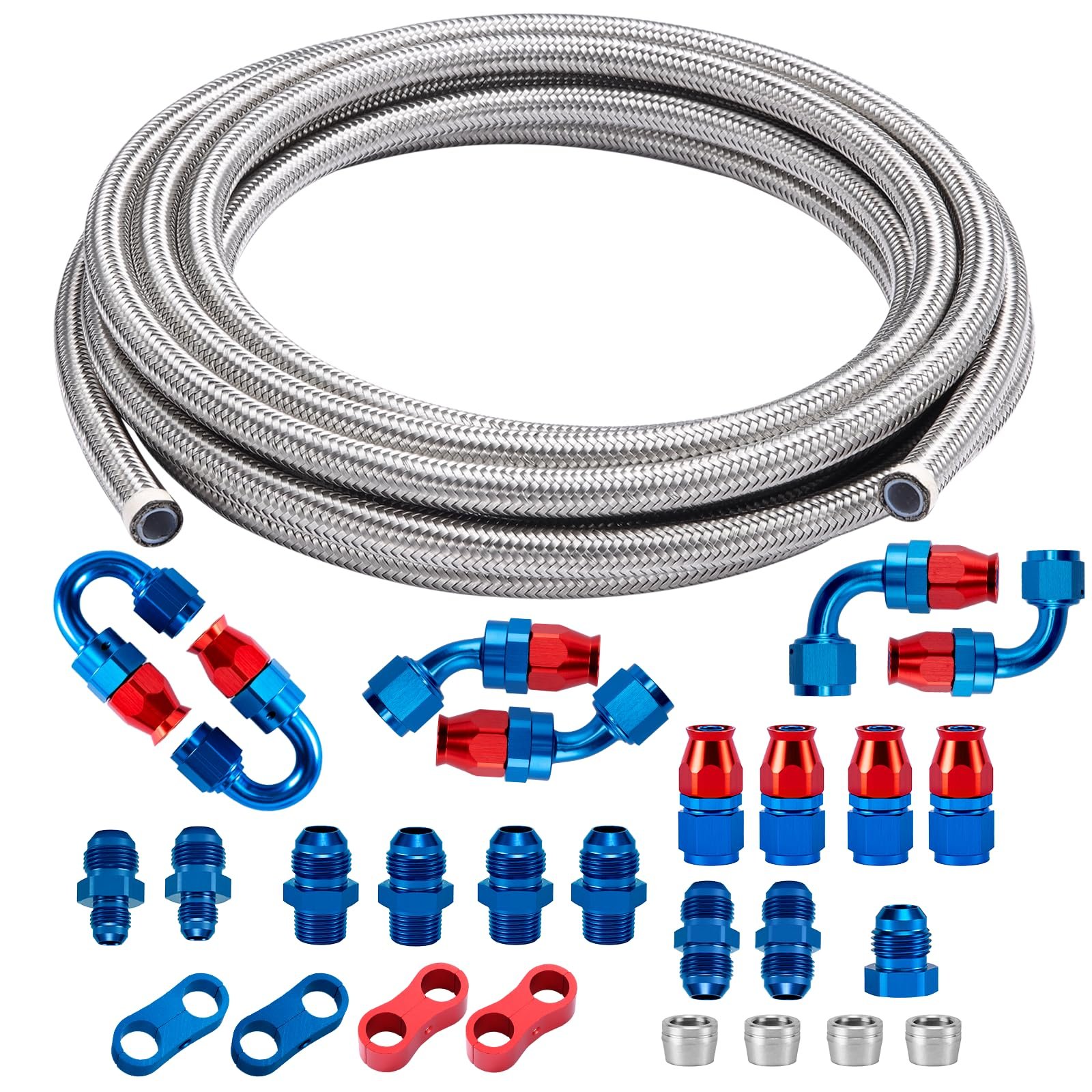 BRIFITOR 8AN PTFE Fuel Line Kit 20FT