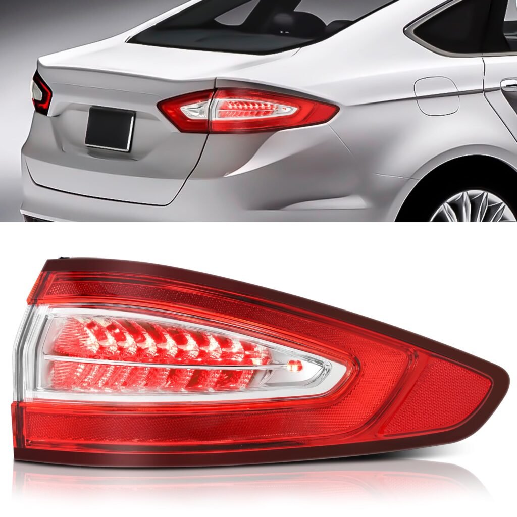 Automotive Tail Light Assemblies Fit For 2013-2016 2013 2014 2015 2016 Ford Fusion S SE Rear Brake Lamp Outer Right Passenger Side With Bulb LED S SE Red-R S SE