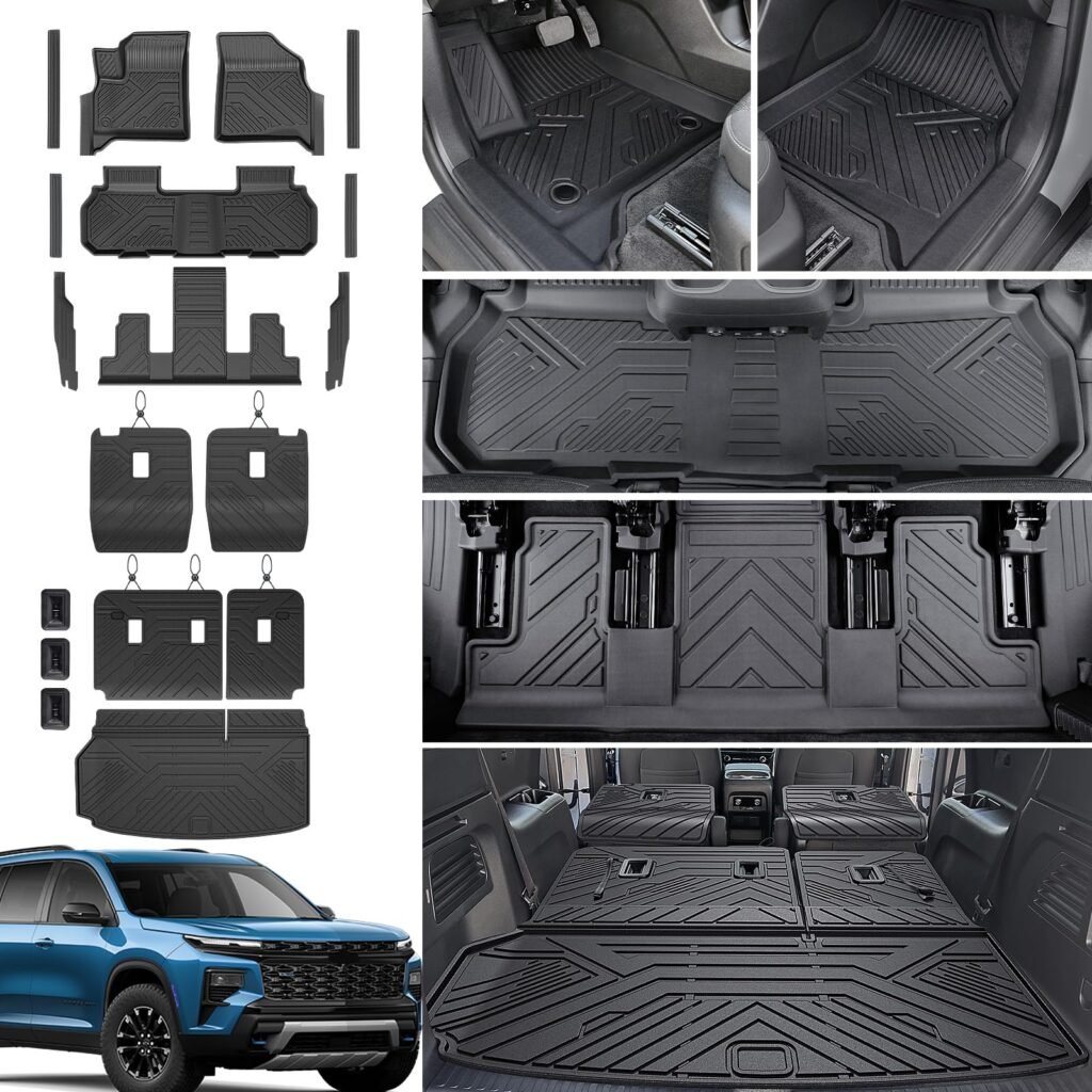 JOULARISE Floor Mats for Chevy Traverse & GMC Acadia 2024-2027 7 Seats