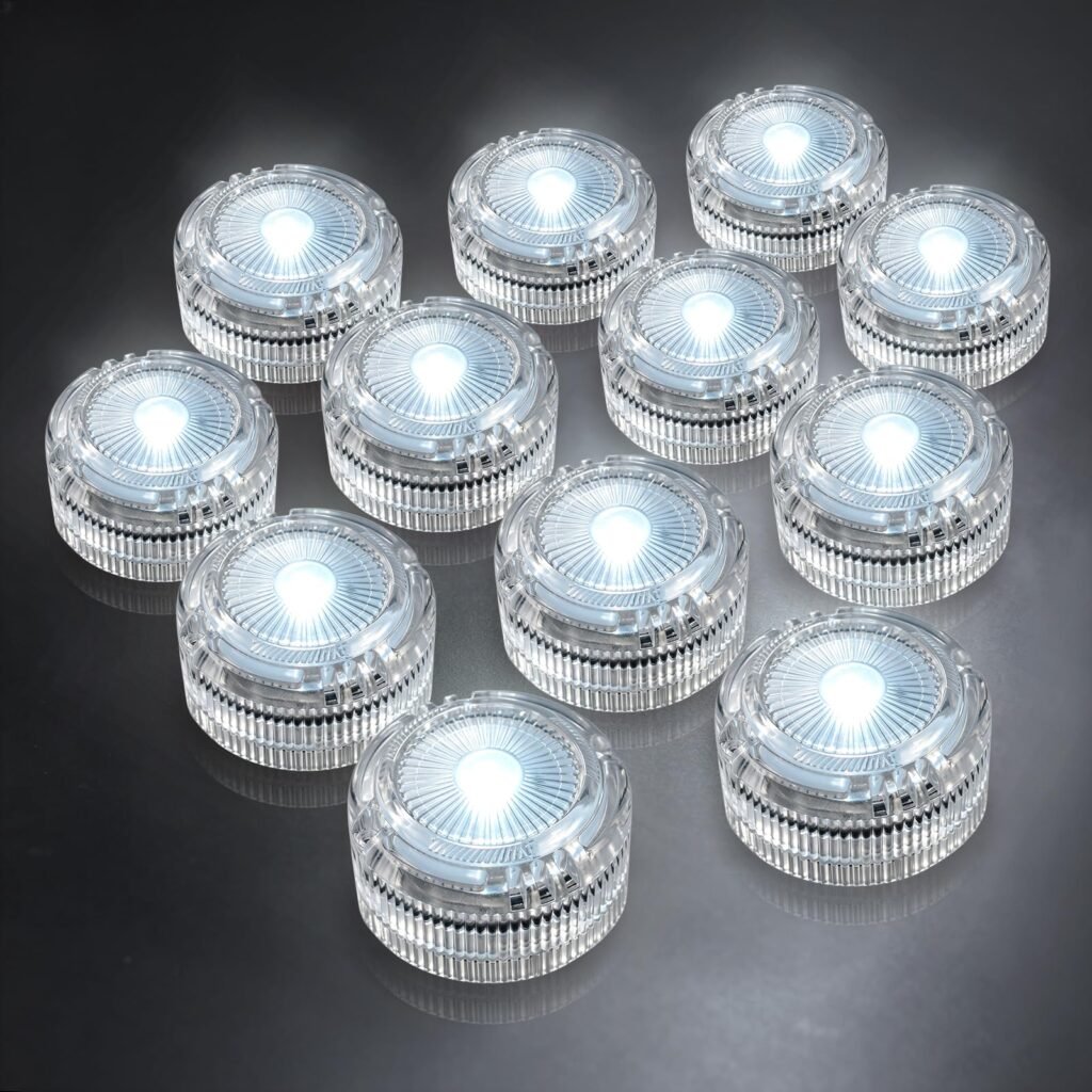 HL Submersible LED Light,White Small LED Light,150 Hours Runtime