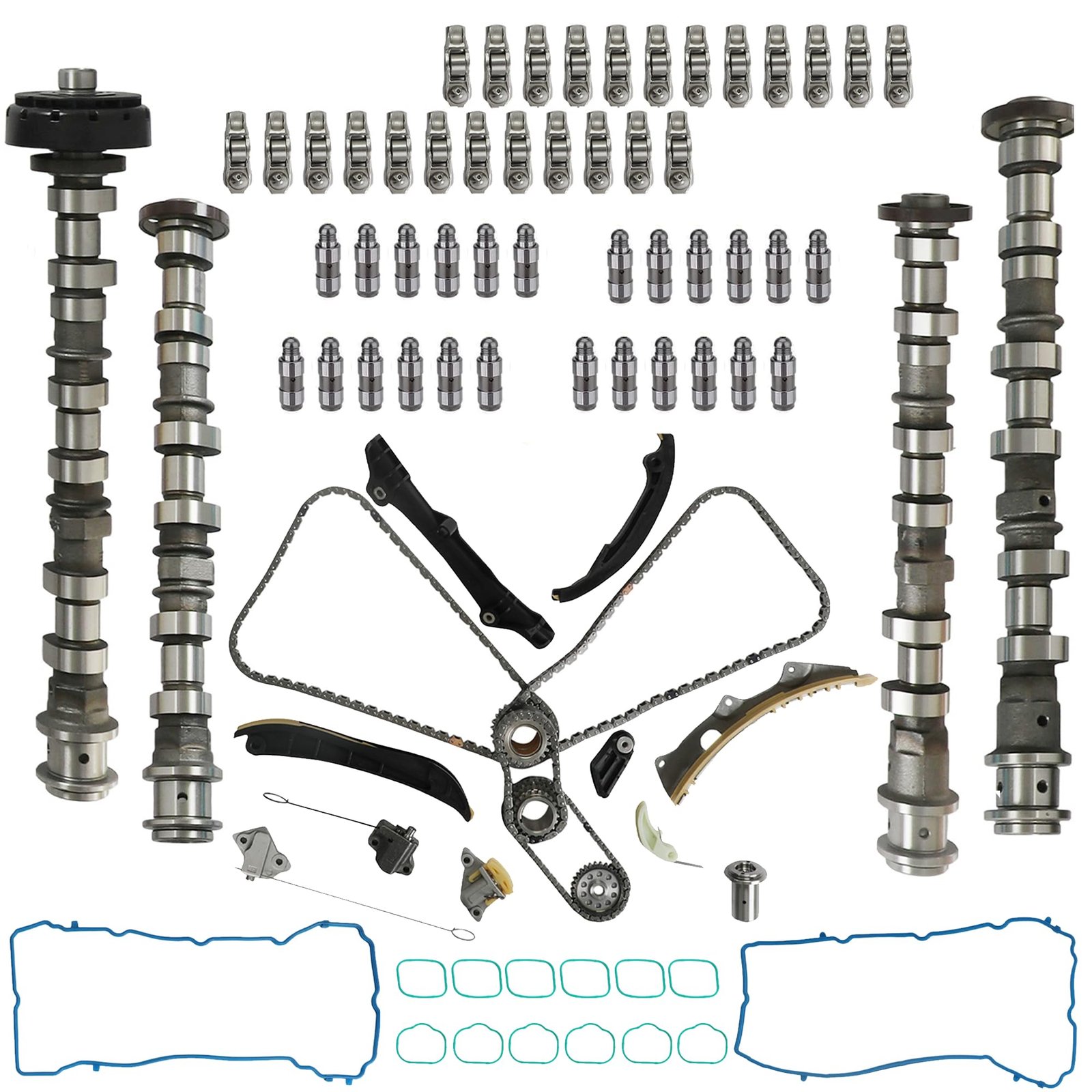 11-16 Pentastar Timing Chain Kit & 4x Camshafts for Engine Overhaul 3.6L
