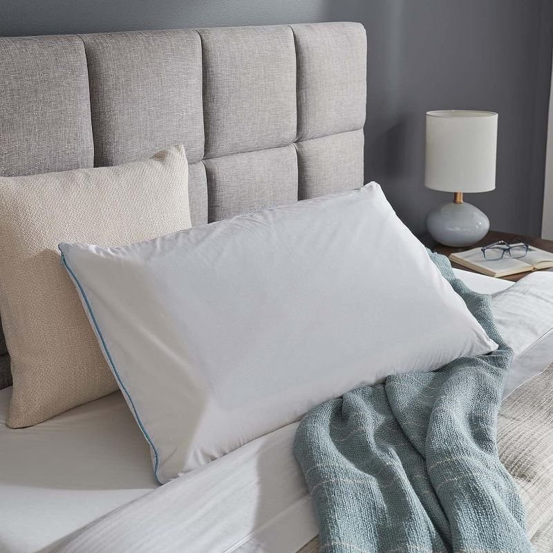 Tempur-Pedic TEMPUR-Cloud Breeze Dual Cooling Pillow, Queen & Symphony Pillow Luxury Soft Feel, Standard, White Queen (Pack of 1) Pillow + Pillow Luxury Soft