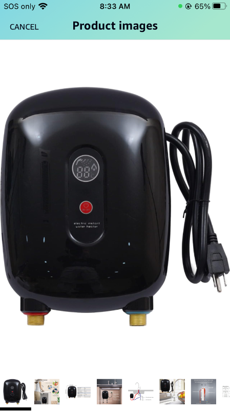 Mini Electric Tankless Water Heater-110V 3000W Small Instant Hot Water Heater with LCD Digital Display for Kitchen Sink Faucet (Black)