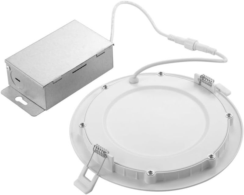1 of the 212 Main's 6 in. 12W 100-120V 30K-40K-50K White Housing CCT Changeable Downlight & Slim LED Panel Light