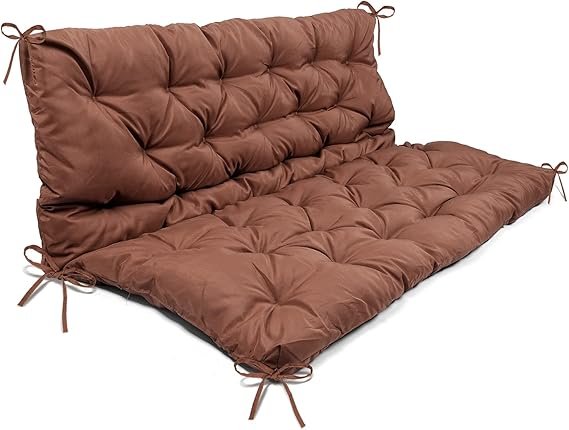 Homaisson Swing Replacement Cushion, Outside Bench Cushion with Backrest, 2-3 Seater Cushion with 8 Ties for Outdoor Furniture, 59 x 39 x 4 Inches Porch Swing Cushion Garden Bench (Dark Curry)
Visit the Homaisson Store