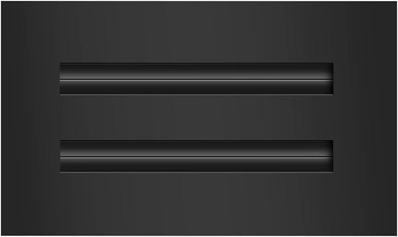 8x4 Modern AC Vent Cover - Decorative Black Air Vent - Standard Linear Slot Diffuser - Register Grille for Ceiling, Walls & Floors - Texas Buildmart