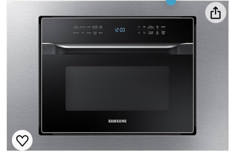 SAMSUNG 30" Microwave Trim Kit for 1.2 Cu. Ft. Counter Top Convection Microwave (MC12J8035CT) for Seamless Built-In Look, MA-TK3080CT, Stainless Steel