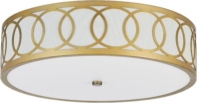 2-Light Flush Mount Ceiling Light, 12 inch Modern Close to Ceiling Light Fixtures,Round Ceiling Lighting, Circle Lamp with Acrylic Shade for Hallway, Kitchen, Laundry,Porch
