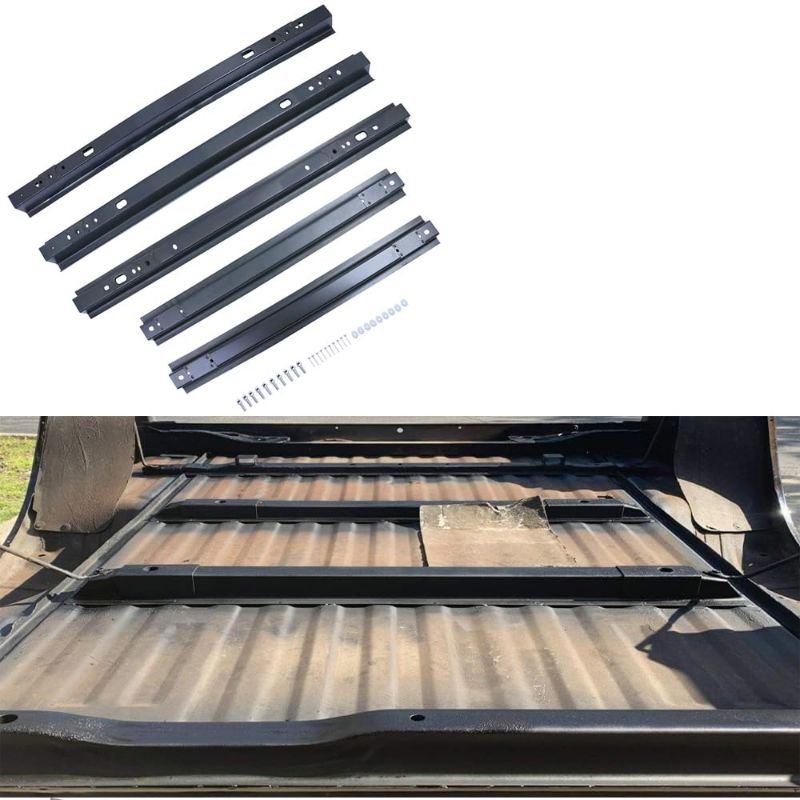 WRLEYTruck Bed Crossmember Repair Kit & Floor Support Rails for 1999-2007 Chevy Silverado/GMC Sierra 1500/2500/2500 HD – Durable Replacement for Damaged Bed Frame